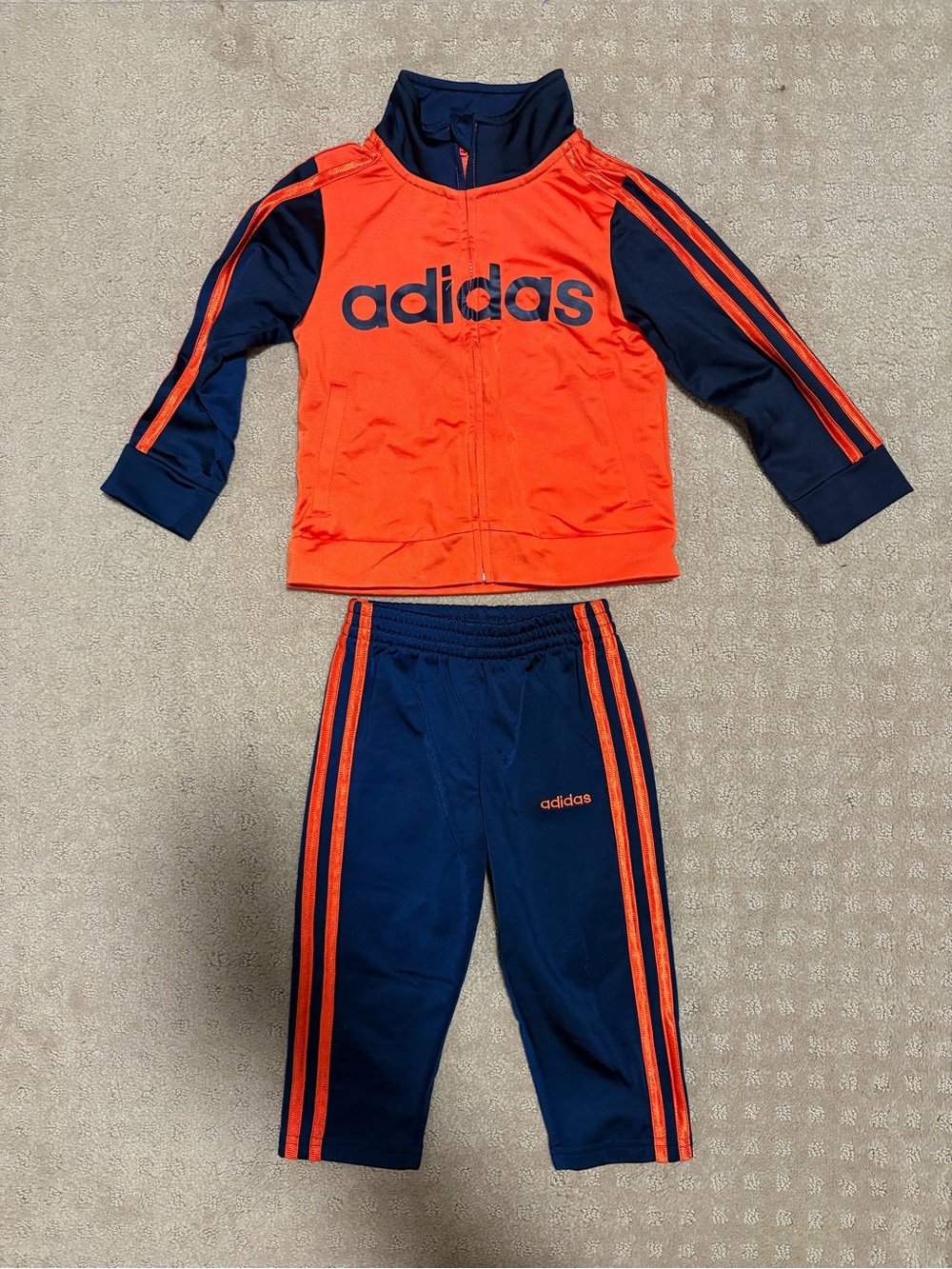 adidas track suit - blue and orange